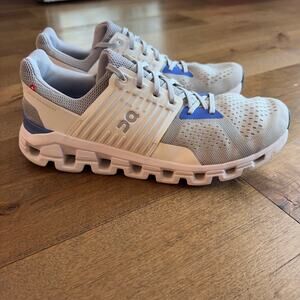 On Cloudswift Running Shoes Gray Blue Men Size 10 Lightweight Athletic Sneakers